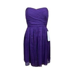 J. Crew Purple Lacey Short Mini Prom/Formal Spaghetti Strap Dress Womens Size 2